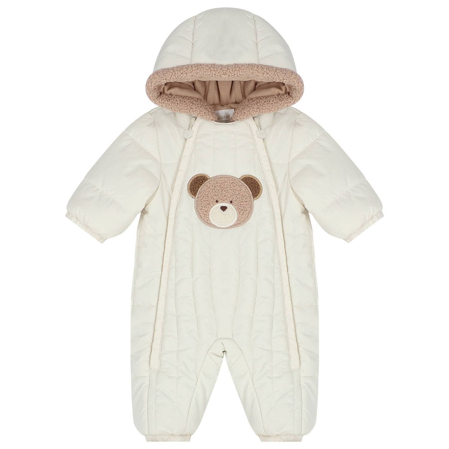 Ivory Baby Snowsuit, 2, hi-res