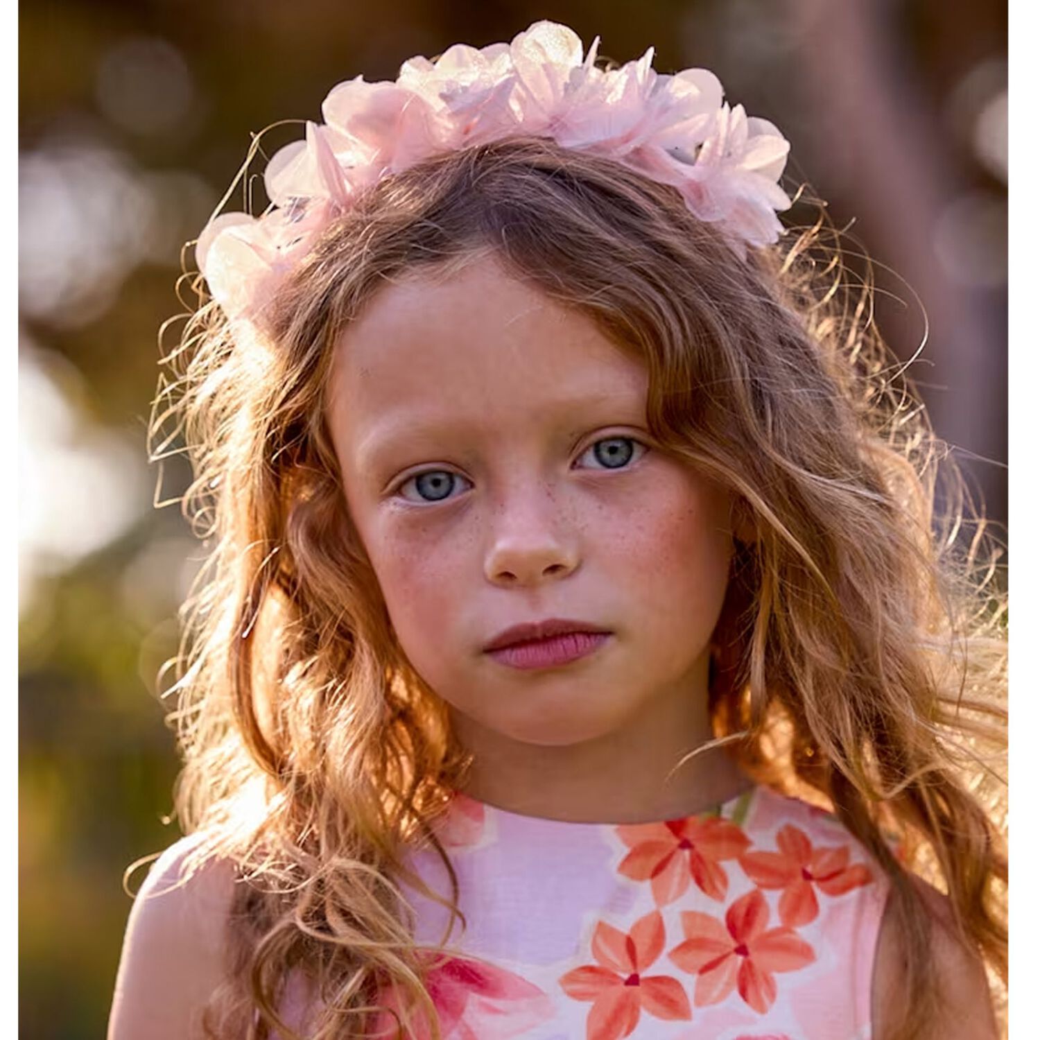 Girls Pink Flower Headband, 1, hi-res
