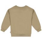 Girls Beige Faux Fur Teddy Bear Sweatshirt, 3, hi-res