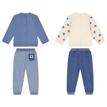 Baby Boys Blue & Ivory Tracksuits ( 2-Pack )