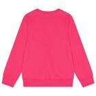 Girls Pink Teddy Bear Logo Sweatshirt, 5, hi-res