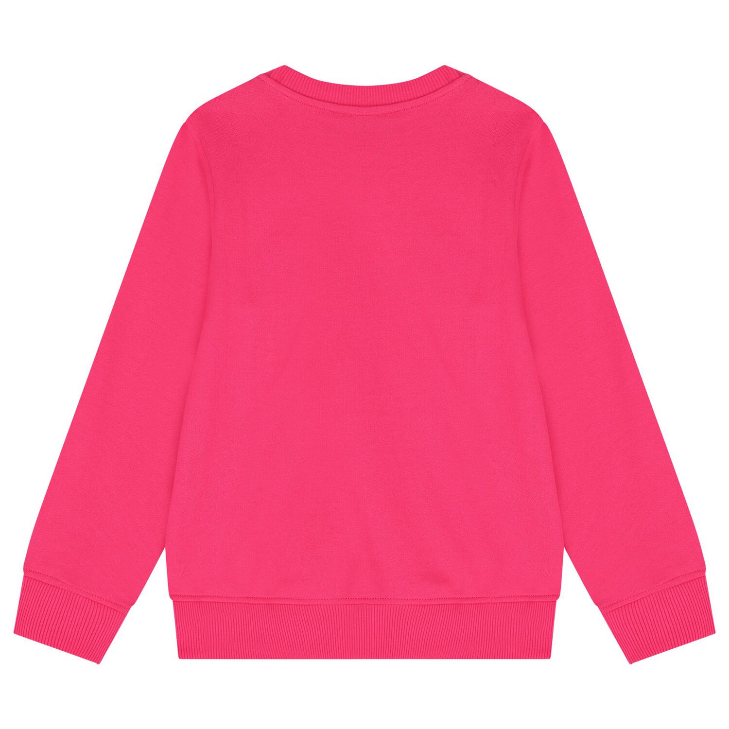 Girls Pink Teddy Bear Logo Sweatshirt, 5, hi-res