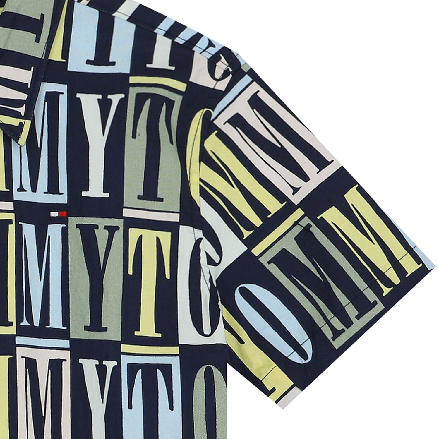 Boys Navy Blue Logo Shirt, 1, hi-res