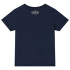 Younger Boys Navy, White & Red Logo T-Shirt, 1, hi-res