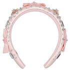 Girls Pink Embellished Headband, 1, hi-res