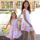 Girls Pink Ruffled Floral Dress, 1, hi-res