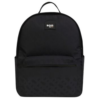 Boys Black Logo Backpack
