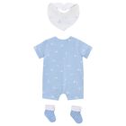Baby Boys Blue Swan Romper Set, 2, hi-res