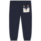 Younger Boys Ivory, Orange & Navy Blue 3 Piece Tracksuit, 1, hi-res
