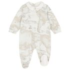 Ivory & Beige Geo Map Babygrow Gift Set, 3, hi-res