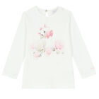 Younger Girls White Marie Graphic T-Shirt, 1, hi-res