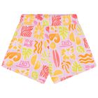 Girls White & Lilac Shorts Set, 1, hi-res