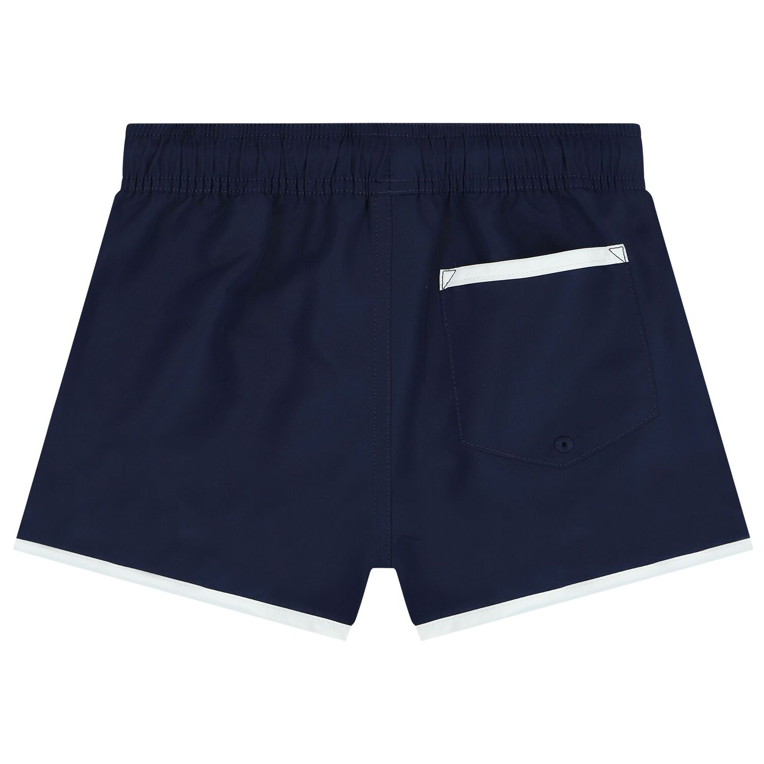 Boys Navy Blue Polo Bear Swim Shorts, 1, hi-res