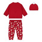 Baby Boys Red Santa Claus Tracksuit Set, 1, hi-res