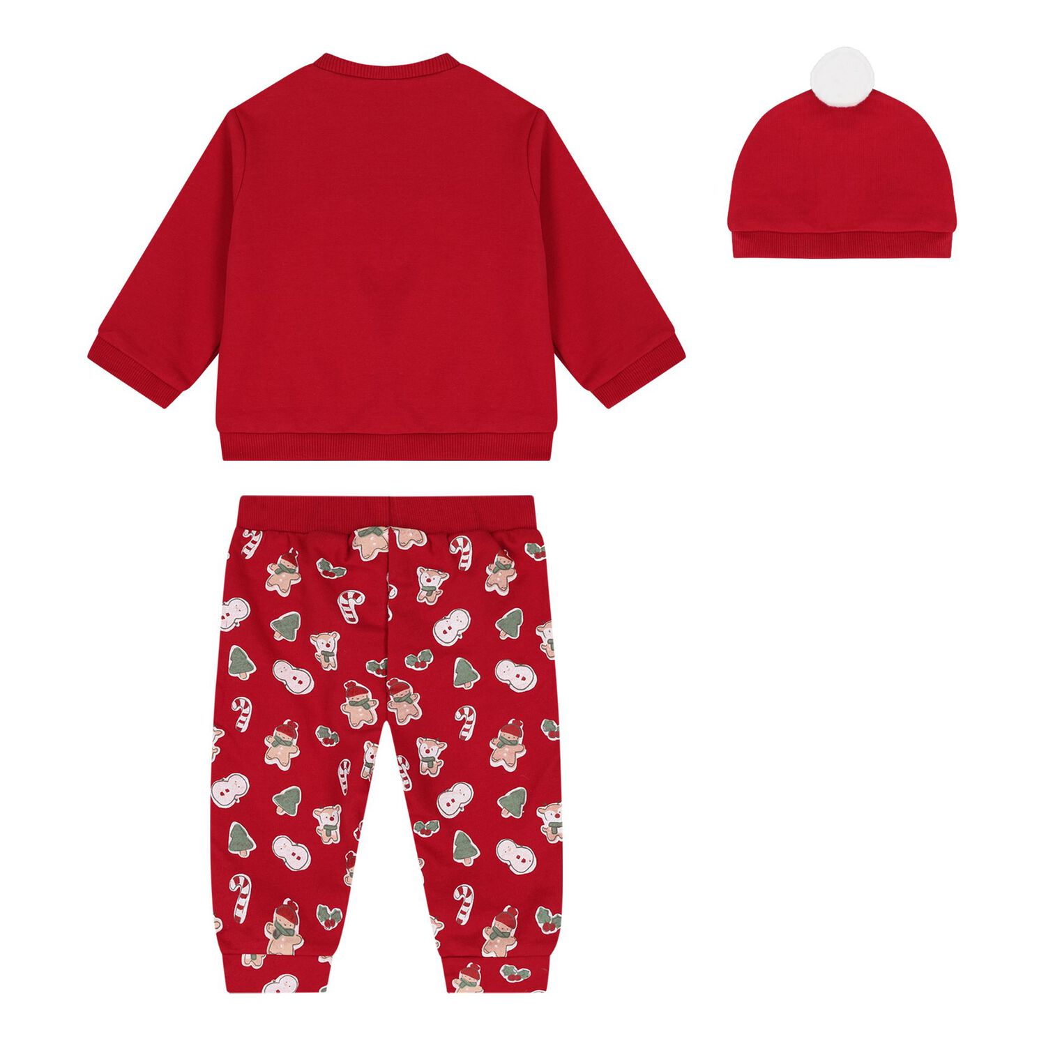 Baby Boys Red Santa Claus Tracksuit Set, 1, hi-res