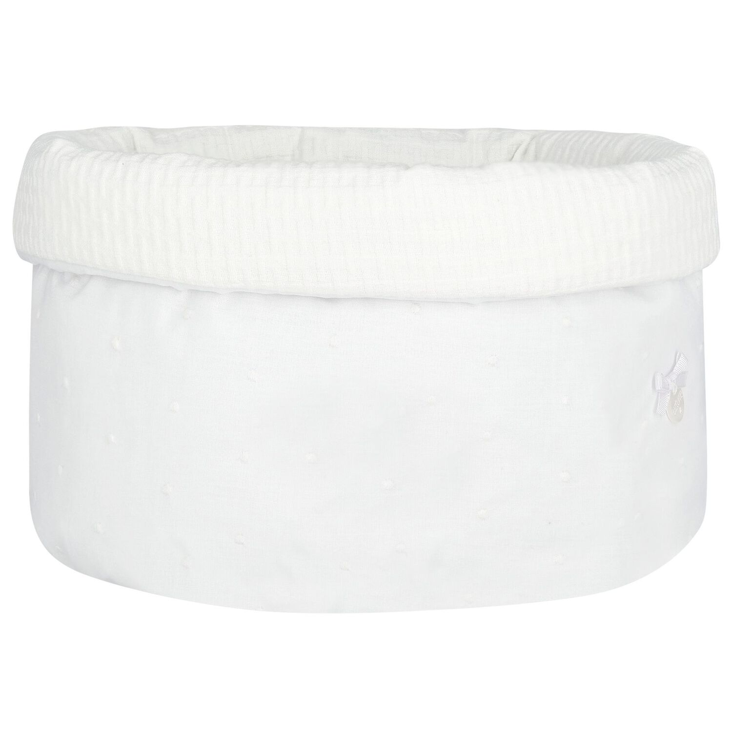 White Logo Baby Accessory Basket, 1, hi-res
