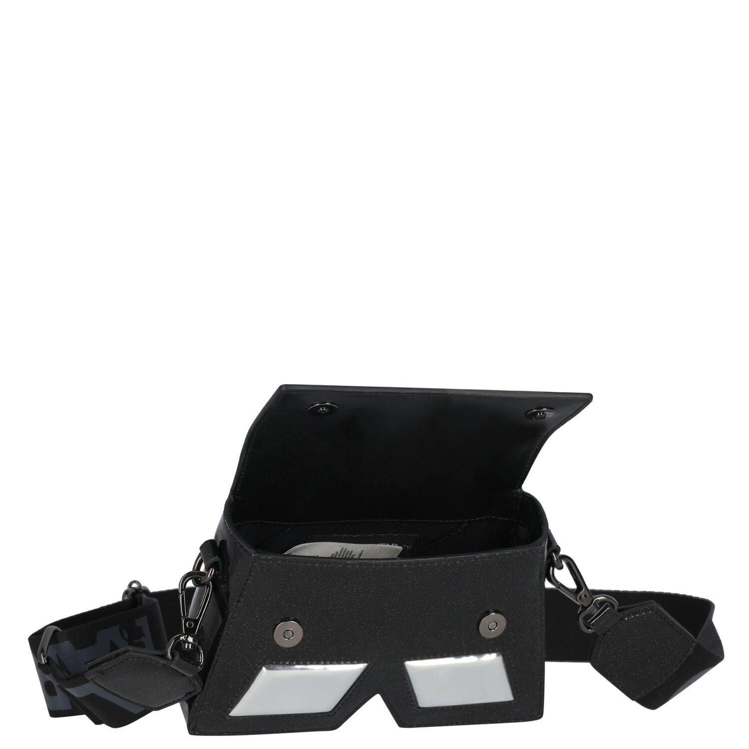 Girls Black Logo Handbag, 1, hi-res