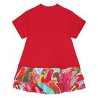 Younger Girls Red Orchidee Dress, 1, hi-res