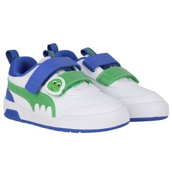 Boys White & Green Multiflex 2 Dino Trainers