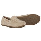 Boys Beige Suede Leather Moccasins , 1, hi-res