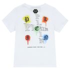 Boys White Skull T-Shirt, 1, hi-res