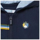 Younger Boys Navy & Green 3 Piece Tracksuit, 4, hi-res