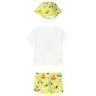 Baby Boys White & Green Shorts Set, 1, hi-res