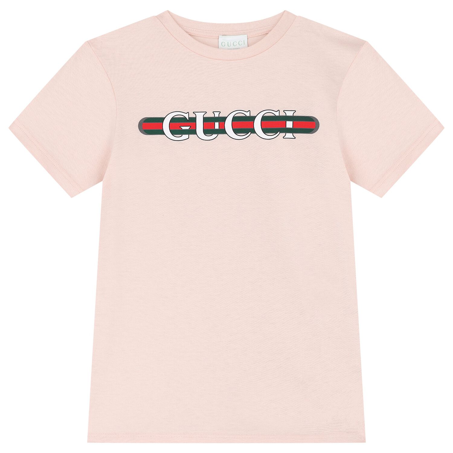 Girls Pink Cotton Logo T-Shirt, 3, hi-res