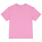 Girls Pink Logo T-Shirt, 7, hi-res