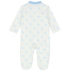 Baby Boys Ivory & Blue Horse Babygrow, 2, hi-res