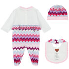 Baby Girls Purple & Pink Zigzag Babygrow Set, 1, hi-res