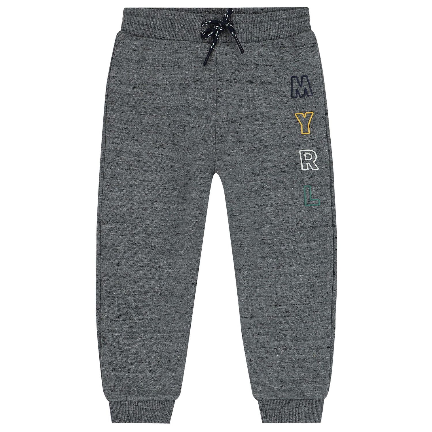 Younger Boys Navy Blue, Grey & Yellow 3 Piece Tracksuit Set, 1, hi-res image number null