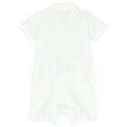 Baby Boys White Logo Polo Romper, 2, hi-res