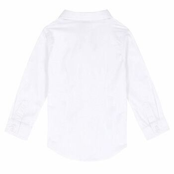Boys White Long Sleeved Shirt