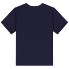 Boys Navy Blue Logo T-Shirt, 1, hi-res
