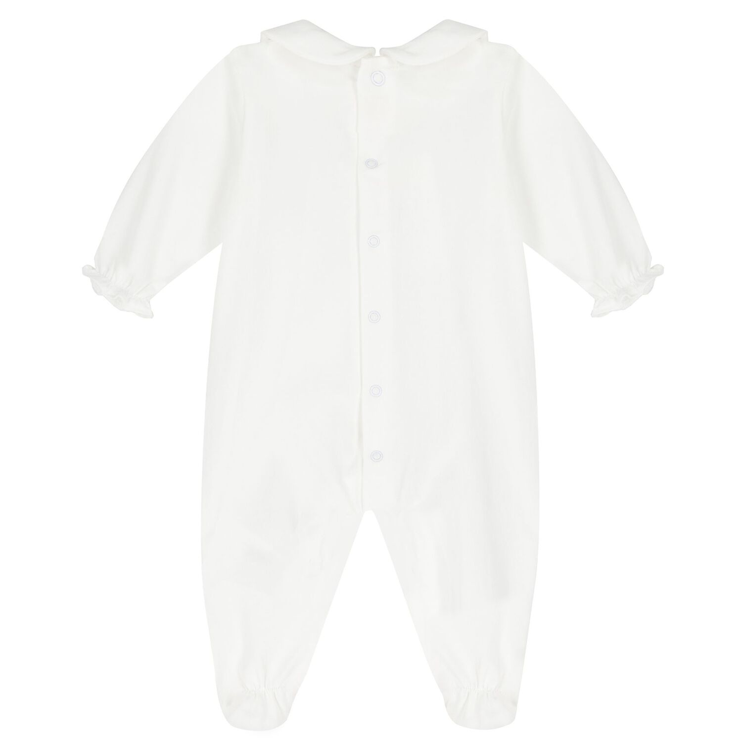 Baby Girls White & Beige Babygrows ( 2-Pack ), 3, hi-res