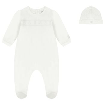 White Babygrow & Hat Set
