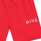 Boys Red Logo Shorts, 4, hi-res