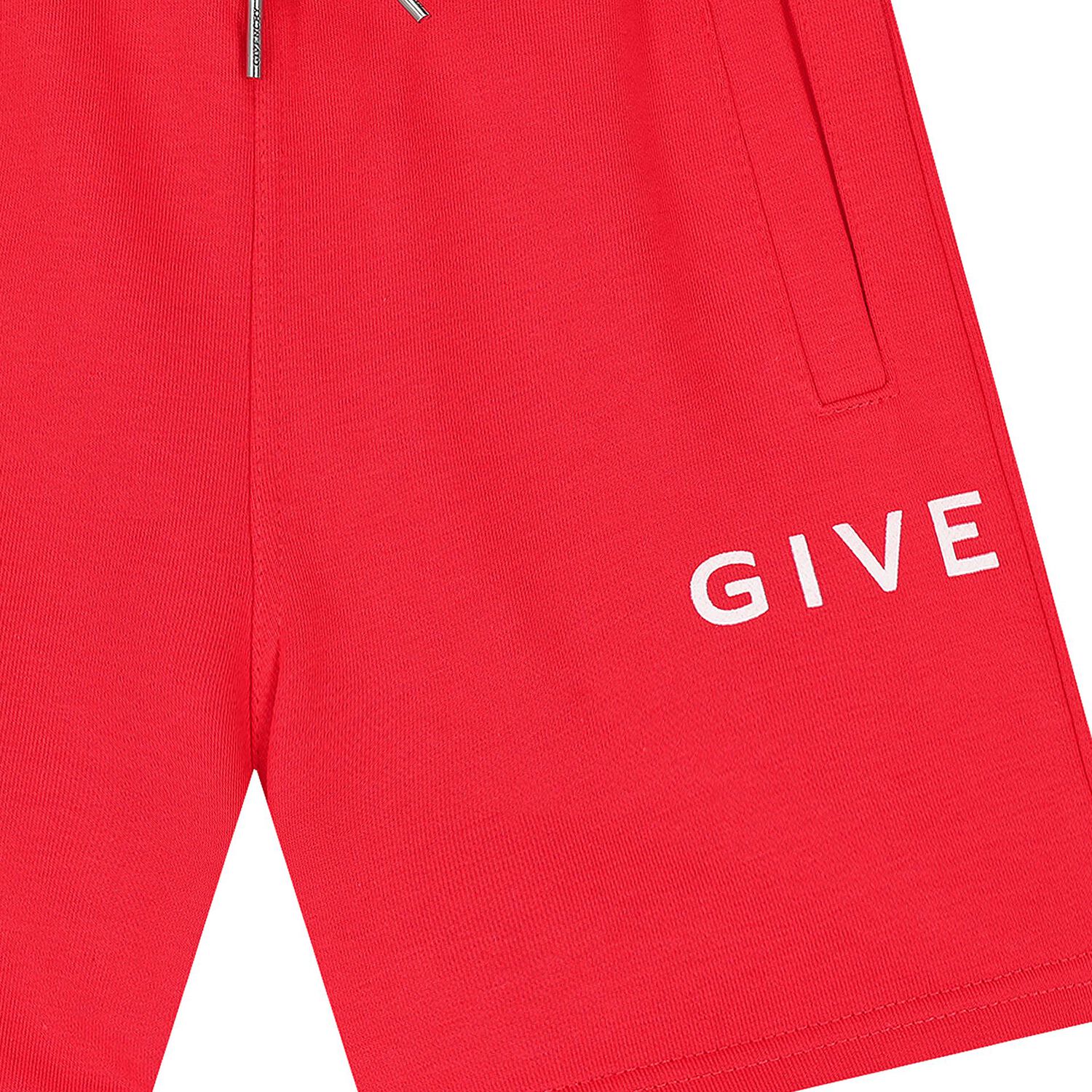 Boys Red Logo Shorts, 4, hi-res