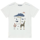 Younger Boys White Animals T-Shirt, 1, hi-res