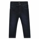 Younger Boys Navy Denim Jeans, 1, hi-res