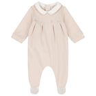 Beige & Ivory Flower Babygrows ( 2-Pack ), 2, hi-res