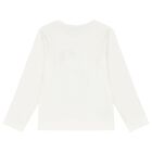 Girls White Long Sleeve Top, 3, hi-res