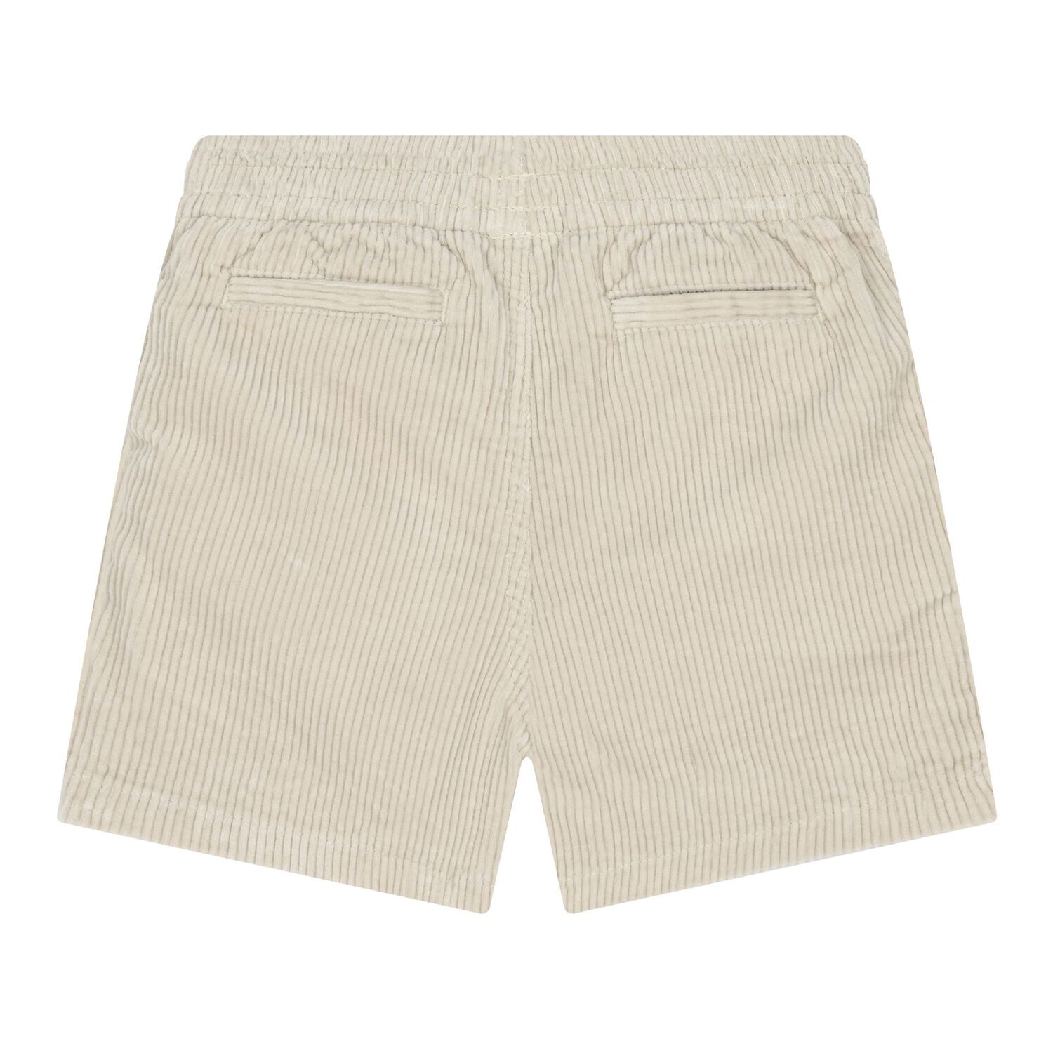 Baby Boys Beige Logo Corduroy Shorts, 1, hi-res