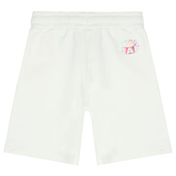 White Logo Shorts