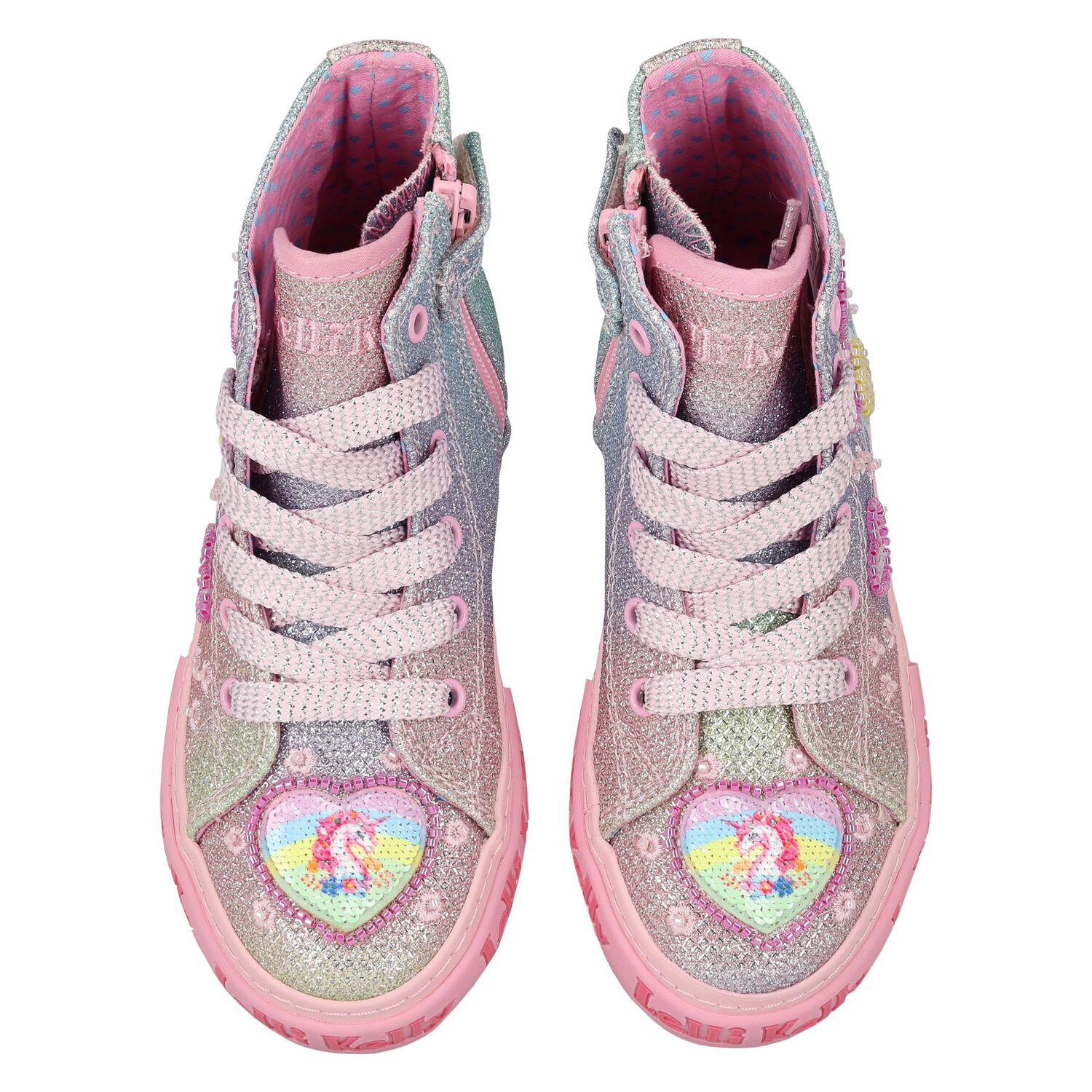 Girls Multi-Colored UnicornTrainers, 1, hi-res