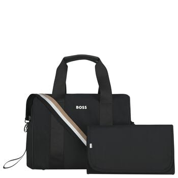 Black Logo Baby Changing Bag 