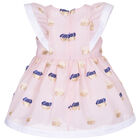 Baby Girls Pink & Blue Jacquard Dress Set, 1, hi-res