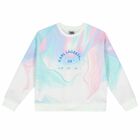 Girls White Logo Iridescent Sweatshirt, 1, hi-res