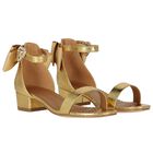 Girls Gold Sandals, 3, hi-res
